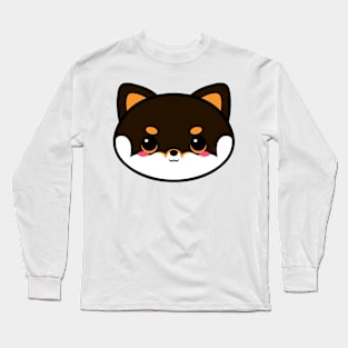 Cute Black Shiba Inu Long Sleeve T-Shirt